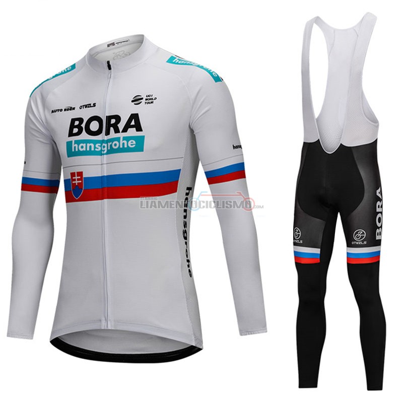 Abbigliamento Ciclismo Bora Campioni Russia ML 2018 Manica Corta 2018 Bianco